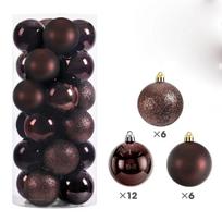 24Pcs 6CM Big Balls Christmas Tree Ornaments Pendant Decor Accessory for Navidad 2027 New Year Gifts Party as picture