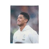 Jude Bellingham Inspired Football Fleece Blanket | Soccer Throw Blanket | Football Fan Gift | Soft Cozy Blanket | Bedroom & Sofa Madrid 75x90cm