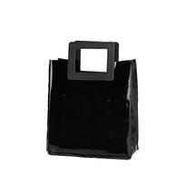 PVC Handhold Packaging Tote Black Storage Bag Creative Shopping Bags Square-S black