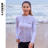 Diving Rash Guard Set Women Long Sleeve UV Protection Swimsuit With Zipper Slimming Tummy Control Separate Two Piece XL
