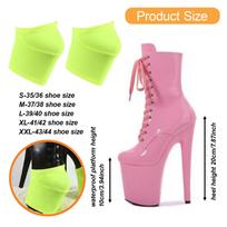 Shoe Covers for Pole Dance Shoes, AntiScratch, NonSlip Sleeves, Elastic Classes, 41 42 yellow