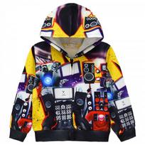 Kids Zip-up Hooded Sweatshirt Cartoon Skibidi Toilet Print Boys Girls 110-150cm 140