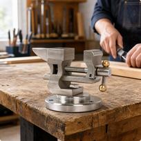 Stainless Steel Bench Vise Sturdy 1-Inch Heavy-Duty for Workbench