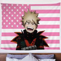 Bakugo Katsuki Funny Tapestry Art Printing Japanese Wall Tapestry Anime Wall Hanging Home Decor 100X70CM