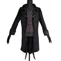 Vintage Men Tailcoat Jacket In Elegant Black For Gothic Steampunk Costume Parties L black