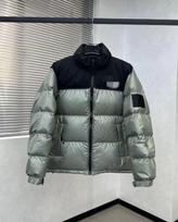 Beijia Large Plaid Down Jacket Retro Nuptse Men's and Women's Autumn and Winter Casual Thickened Warm Jacket S gray