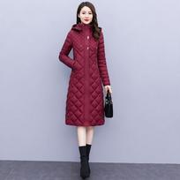 New Women's Long Down Jacket - Slim Fit Fashionable Outerwear Women's Coats 6XL brown