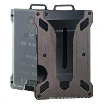 New Style Transparent RFID Metal Work ID Card Holder Case with Clip ruda