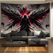 VIKAMA Gothic Dark Fallen Angel Tapestry Living Room Bedroom Sofa Background Wall Personalized Decorative Tapestry 100X70CM black