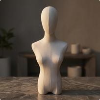 Dress Form with Head Freestanding Female Mannequin Torso Lightweight