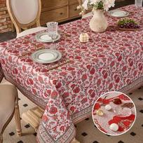 VIKAMA Retro Ethnic Tablecloth Waterproof Oil Proof Easy To Clean Dining Table Decorative Cloth Banquet Party Tablecloth 54x72