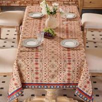 VIKAMA Retro Ethnic Tablecloth Waterproof Oil Proof Easy To Clean Dining Table Decorative Cloth Banquet Party Tablecloth 54x72