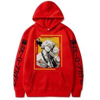 Anime My Hero Academia Sweatshirt Manga Cartoon Bakugou Katsuki /Kirishima Eijiro Kawaii Graphics Unisex Winter Oversize Hoodies L red