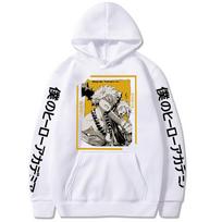 Anime My Hero Academia Sweatshirt Manga Cartoon Bakugou Katsuki /Kirishima Eijiro Kawaii Graphics Unisex Winter Oversize Hoodies M white