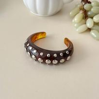 Vintage Irregular Rivet Resin Cuff Bracelet for Women Hiphop Geometric Wide Chunky Punk Fashion Bangle Jewelry 2026 New Gifts gray