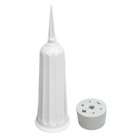 Cemetery Vase Graveyard Decoration Flowers Holder with 7-Hole Cylindrical Insert Reusable Cemetery Flower Holder with Spike for Keeping Bouquets white