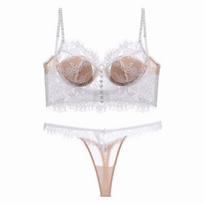Cross-Border Lace Cotton U-Back Bra: Sexy, French-Inspired, Small Chest Enhancing Bra M