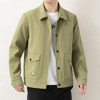 Jacket Men's Plus Size Men's Autumn and Winter Jacket Fashion Large Size Casual Fashion Workwear Men's Loose Jacket Top 8XL beige