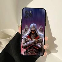 Game A-Assassins C-Creed For IPhone 17 16 15 14 13 12 11 Pro Max Plus Shockproof Black Soft Phone Cover iPhone 15 gray