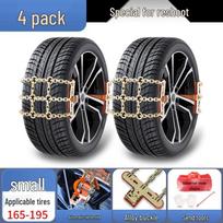Winter Snow Chains for Cars, SUVs, and EVs: Tire-Safe, Non-Damaging Design black