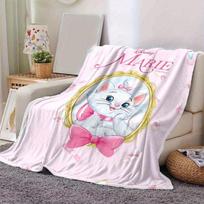 1 vnt., Disney Marijos versija, mielas katės dizaino pledas namų dekoravimui, sofos užvalkalas, lauko naudojimui, kelionėms, stovyklavimui, automobiliui, paplūdimiui, biuro miegui 80x120cm white