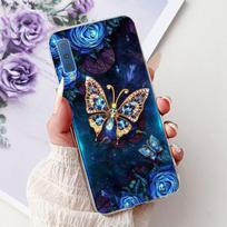 Skirta Samsung Galaxy A7 (2018 m) Dėklas Mielas Katukas Madingas Dažytas Dangtelis Minkštas Silikoninis Dėklas Samsung A7 A750F 2018 Fundas Samsung A7 2018