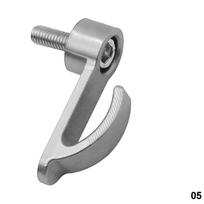 Universal CNC Aluminium Alloy Motorcycle Single Hole Hook Helmet Bag Carry Hook Holder For Dirt Bike Electric Scooter Moped gray