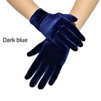 Thicken Female Autumn Winter Mittens Velvet Full Finger Gloves Full Finger Warm Gloves blue