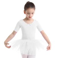 Baleto suknelė vaikams pusiau rankovėmis medvilniniai šokiai baleto suknele, triko, mergaičių gimnastika šokių drabužiai balerinos vakarėlio kostiumai 12-14 Years