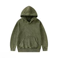 Vaikams Streetwear Madingi Šaunūs 350G Terry Medvilnės Vintage Užtrauktuku Gobtuvai Berniukams Mergaitėms Laisvalaikio Sportiniai Viršutiniai Drabužiai Vaikų Drabužiai 140cm black