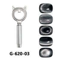 Dual-Head Cat Ear Face Hollow Cat Eye Magnet Strong Ring Magnetic Tool For Void Glass Bead Effect Black Hole Nail Art Helper 1Pc
