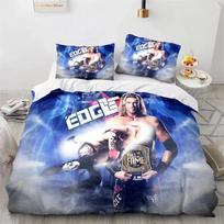3D Print Wrestling Game WWE EAW Bedding Set,Duvet Cover Comforter Bed Set Quilt Cover Pillowcase,King Queen Twin Size Boys Girls 70x133cm 2pcs blue