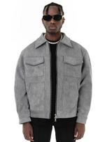 Autumn Jackets Oversize Casual Clothes High Street Pockets Laper Zipper Suede Thick Coat Mens Windbreaker Loose S gray