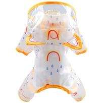 Dog Rain Jackets For Small Dog Transparen Puppy Raincoat Dog Raincoat With Hood XS beige