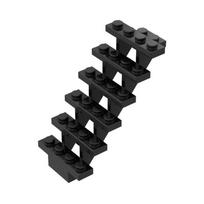 10pcs DIY Building Blocks Ladder 7x4x6 Thick Figure Bricks Educational Creative Toys for Children Size Compatible With 30134 10pcs black