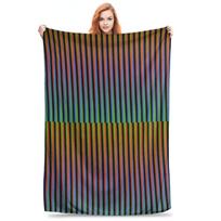 Carlos Cruz Diez Blanket Multifunction Fleece Sofa Throw Blanket for Couch Bedding Office Throws Bedspread Quilt 75x100cm (30x40inch) black