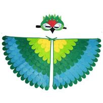 Vibrant Bird Wings And Mask Set Great For Halloween And Other Occasions LightGreen