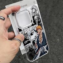 Phone Case Anime B-BLEACHS For iPhone 17 16e 16 15 14 13 12 11 mini Pro Max X XR XSMAX 8 7 Air Plus Transparent Soft Cover iPhone 13 white