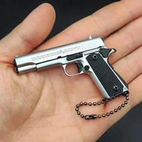 1 lydinys:3 Mini 1911 Pistoletas Modelis Žaislinis Ginklas Nuimamas Raktų Pakabukas Papuošalas Šventės Šventės Dovana Suaugusiems Vaikams Kalėdinė Dovana