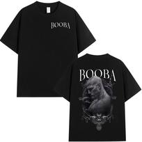 France Rapper Booba Album Graphic T Shirt Unisexs Retro Gothic Hip Hop Short Sleeve Tshirts 100 Cotton Casual Tshirt Streetwear 4XL black