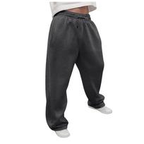 Men's Classic American Retro Sweatpants Thin Fleece Joggers Trousers Male Baggy Casual Sports Running Training Gym Pants XL black