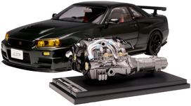 MOTORHELIX Nissan Skyline R34 NISMO CRS Tamsiai žalias gatavas produktas 1/18 GT-R VER.