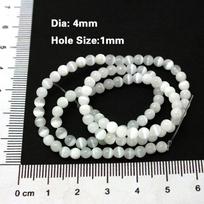 4–12 mm natūralaus akmens katės akių opalas „pasidaryk pats“ birūs karoliukai papuošalams gaminti 4mm 10pcs gray