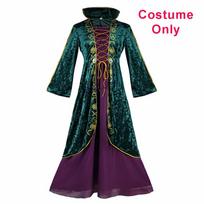 Hocus Pocus Cosplay Winifred kostiumas Raudona karalienės viduramžių suknelė Winifred Sanderson Cosplay peruko apranga Helovino kostiumas moterims Winifred Costume-Kids 110cm&Hocus Pocus black