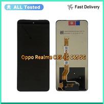 Pilnas LCD ekrano ir lietimui jautraus stiklo surinkimas, skirtas Oppo Realme C65 4G C65 5G gray