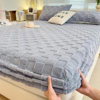 Žiemos šilta patalynės užvalkalai Taff Velvet Fleece patalynė viengulė / dvigulė / labai didelė / didelė pliušinis čiužinio užvalkalas Storas lovos užvalkalas 90*200cm