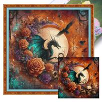 Printed Cross Stitch Kit 40x50cm DIY 11CT Embroidery Craft Set Home Decor beige