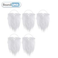 20PCS Funny Big Santa Beard Costume Fake White Beard Christmas Santa Claus Cosplay Accessories for Kids Adults Xmas Party Supply white