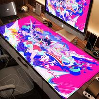 XXL HD Printing Muse Dash Anime Girl Mouse pad Rug Natural Rubber Gaming xmm Mousepad PC accessories protective Desk Mat 800x300x2mm blue