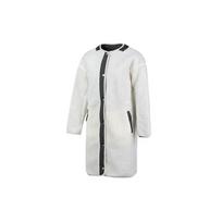 Adidas Casual Mid-Length Snap Button Plush Knitted Jacket Women Jacket Han-Jade-White ED1510 L